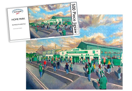 Home Park Stadium 'Going to the Match' Fine Art Jigsaw Puzzle - Plymouth Argyle FC